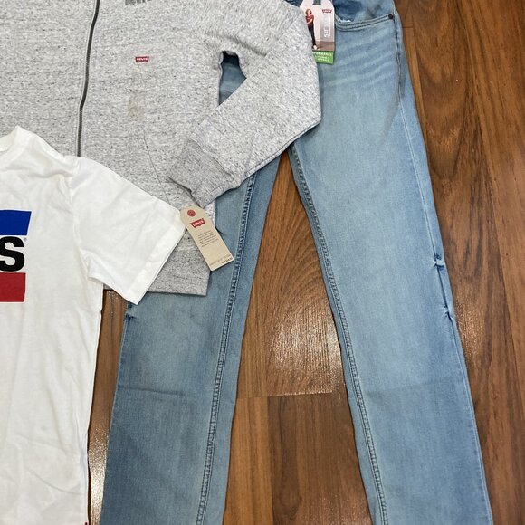 Levi's 511 Youth Set Boy's T-Shirt Jeans Hoodie Jacket 3pc Size XL ( 18 ) New - Picture 4 of 5